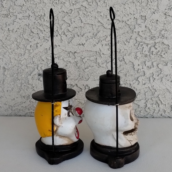 Light Up LED Halloween Creepy Horror Movie Clown Skull Lantern Set - Picture 8 of 11